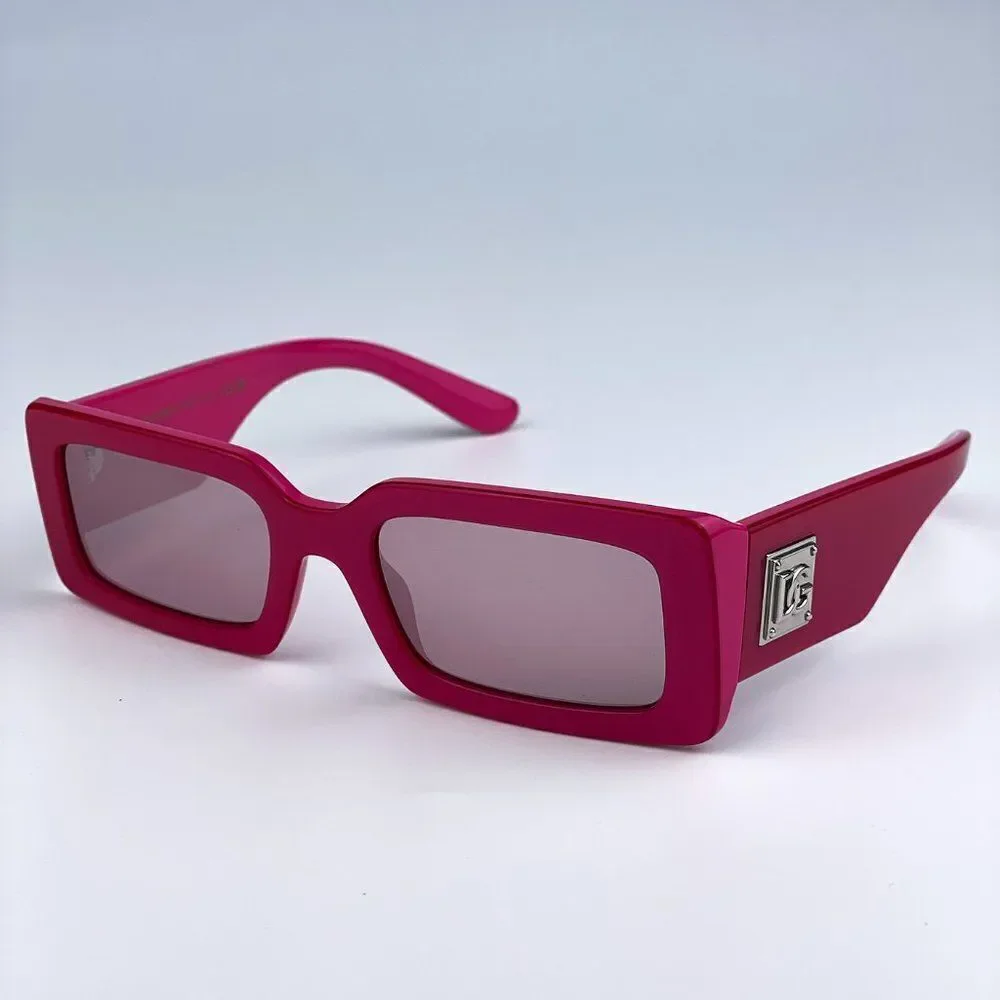 SALE! NEW D&G DG4416 33794Z Metallic Mirror Silver Rectangle Unisex Sunglasses